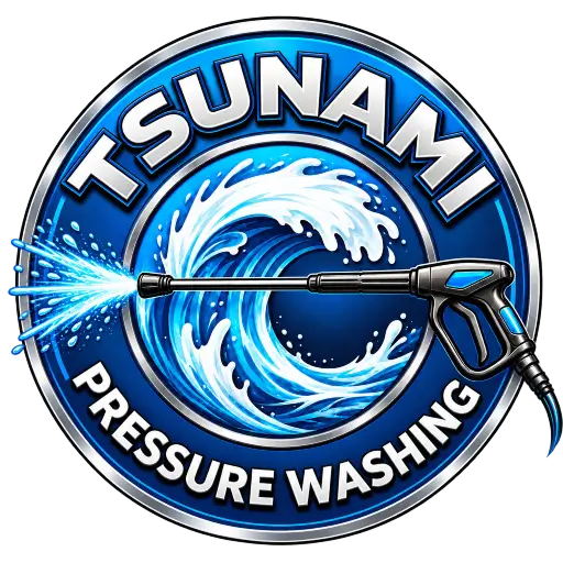 New Tsunami Pressure Washing Logo
